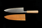Jin 220mm High Speed Steel Deba with Saya D-29