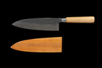 Jin 220mm High Speed Steel Deba with Saya D-29
