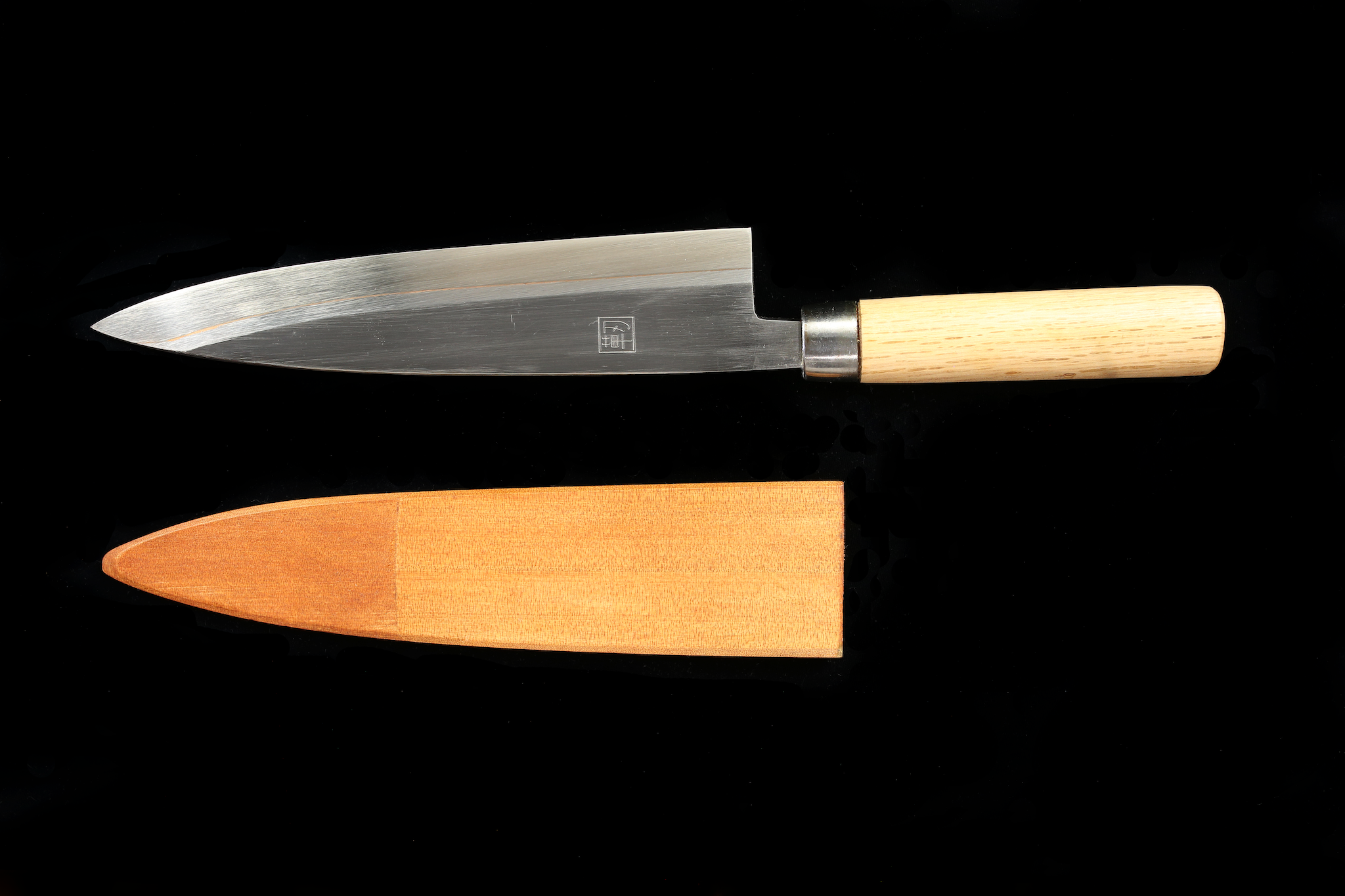 Jin 216mm High Speed Steel Mioroshi Deba with Saya MD-66