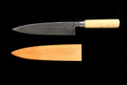 Jin 216mm High Speed Steel Mioroshi Deba with Saya MD-66