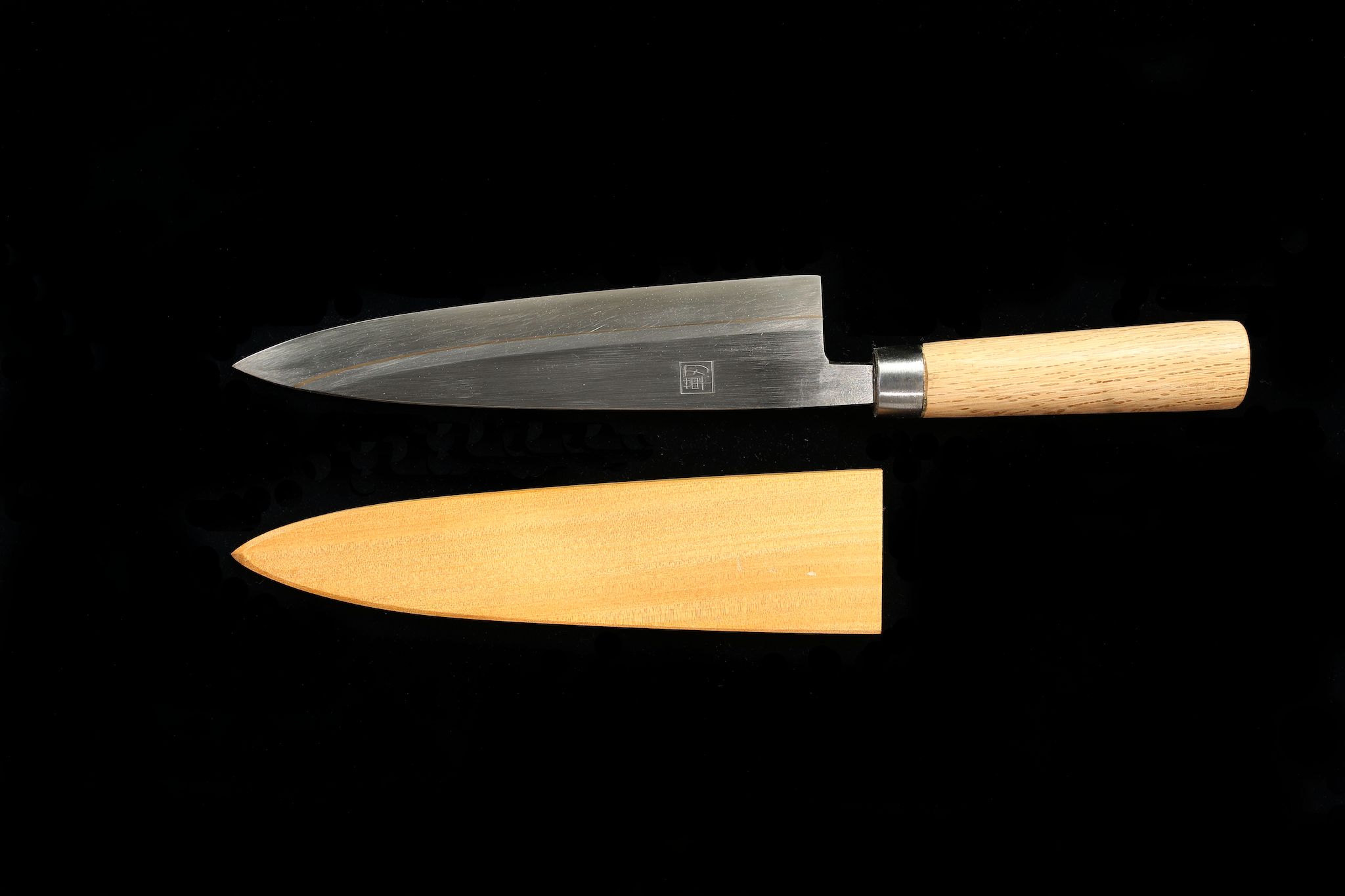 Jin 206mm High Speed Steel Mioroshi Deba with Saya MD-61