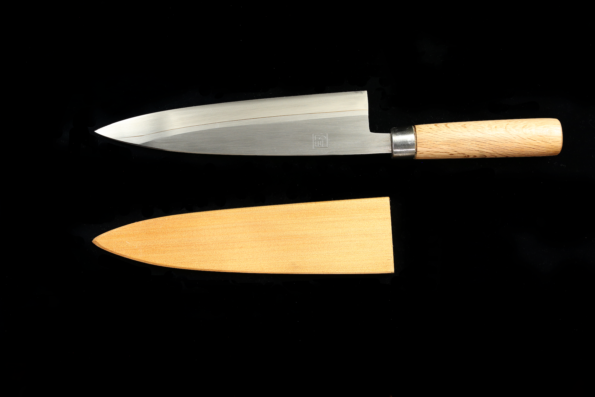 Jin 216mm High Speed Steel Mioroshi Deba with Saya MD-65