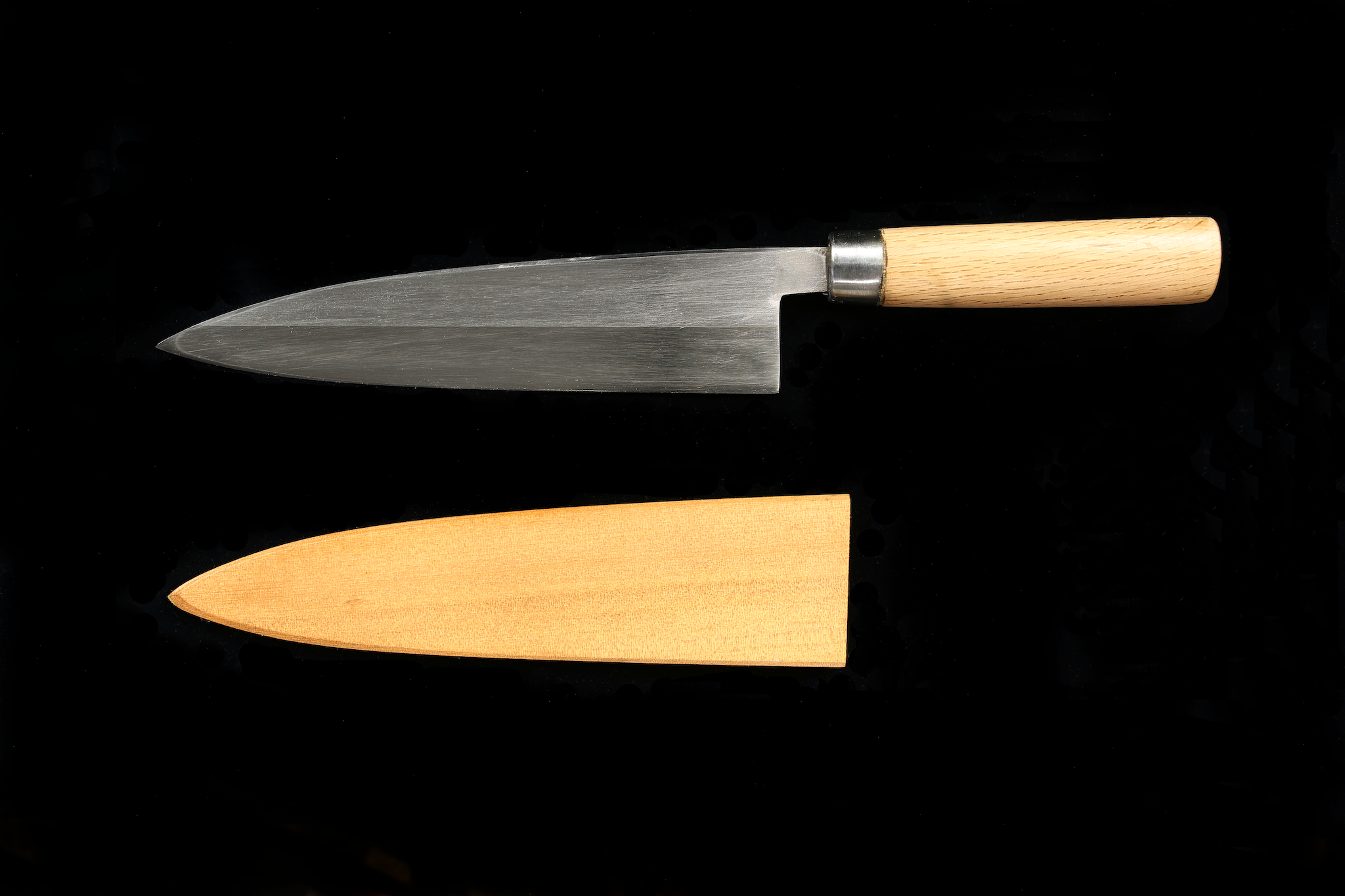 Jin 216mm High Speed Steel Mioroshi Deba with Saya MD-65