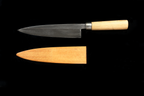 Jin 209mm High Speed Steel Mioroshi Deba with Saya MD-60