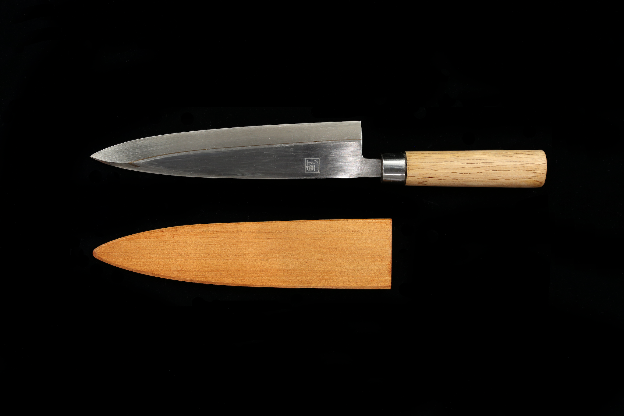 Jin 216mm High Speed Steel Mioroshi Deba with Saya MD-64