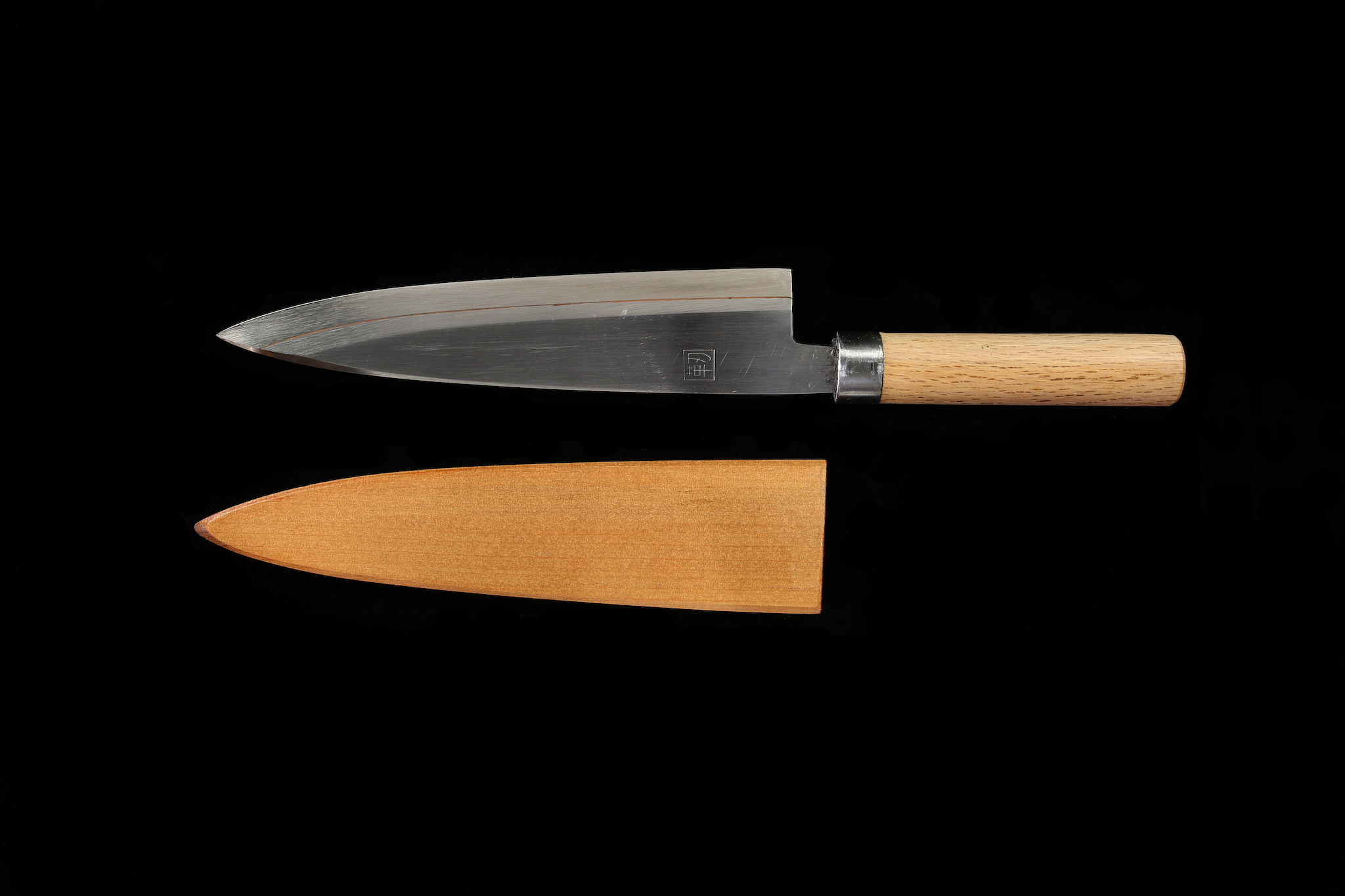 Jin 213mm High Speed Steel Mioroshi Deba with Saya MD-55