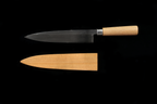 Jin 219mm High Speed Steel Mioroshi Deba with Saya MD-63