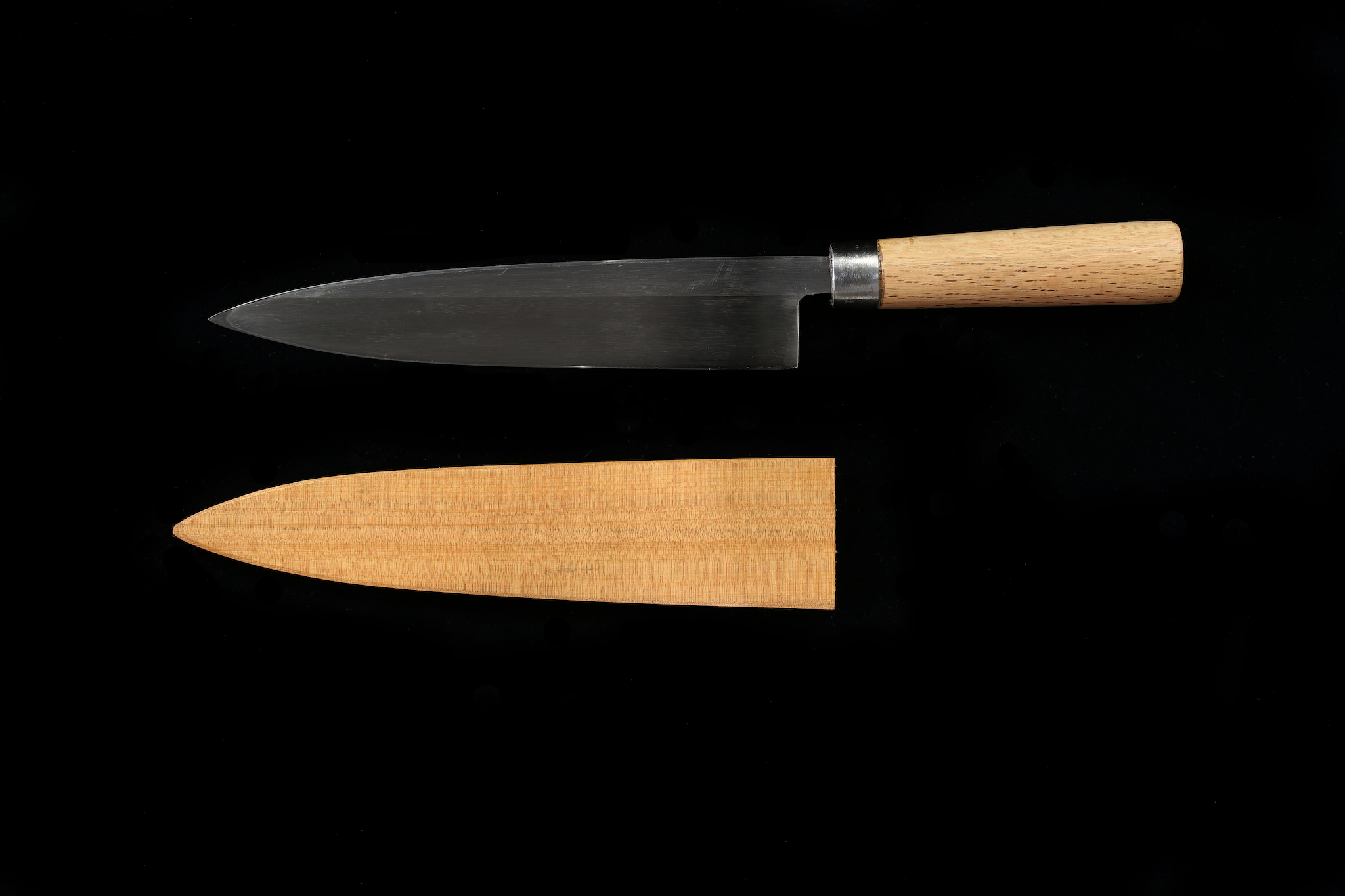 Jin 219mm High Speed Steel Mioroshi Deba with Saya MD-63