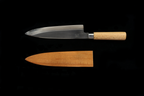 Jin 203mm High Speed Steel Mioroshi Deba with Saya MD-59