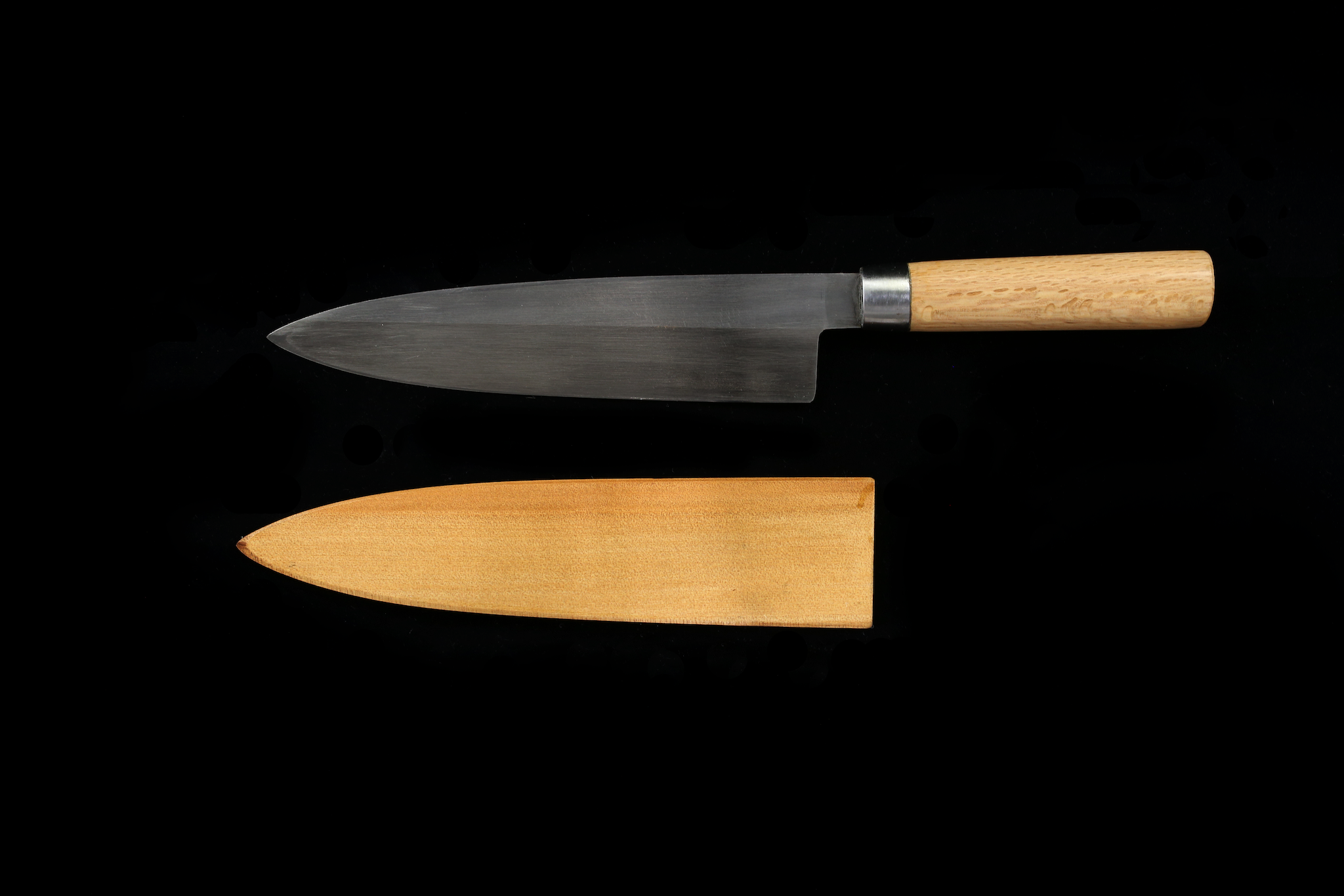Jin 203mm High Speed Steel Mioroshi Deba with Saya MD-59