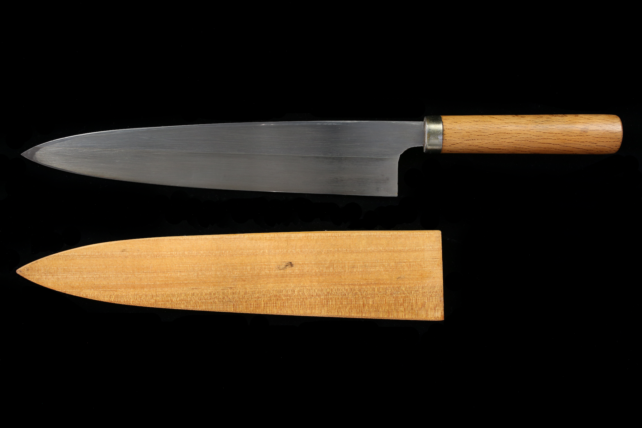 Jin 291mm High Speed Steel Deba with Saya D-25