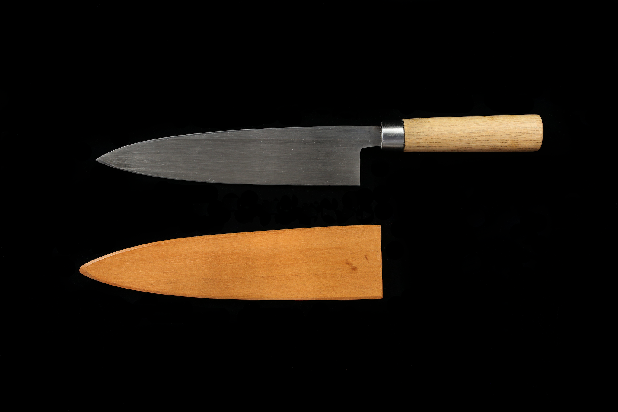 Jin 213mm High Speed Steel Mioroshi Deba with Saya MD-53