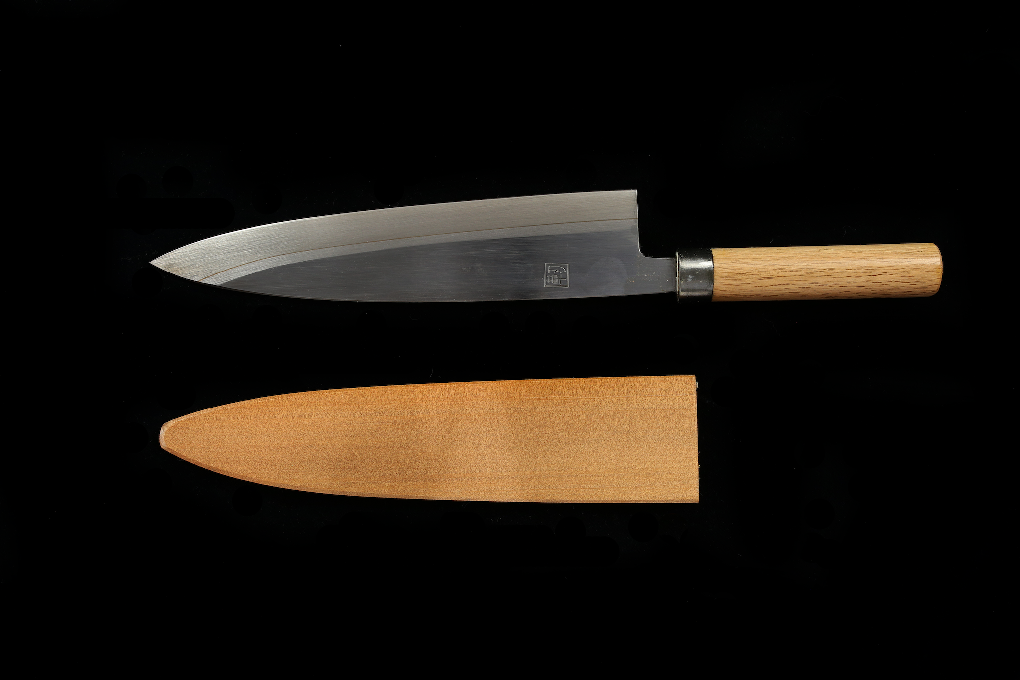 Jin 237mm High Speed Steel Deba with Saya D-28