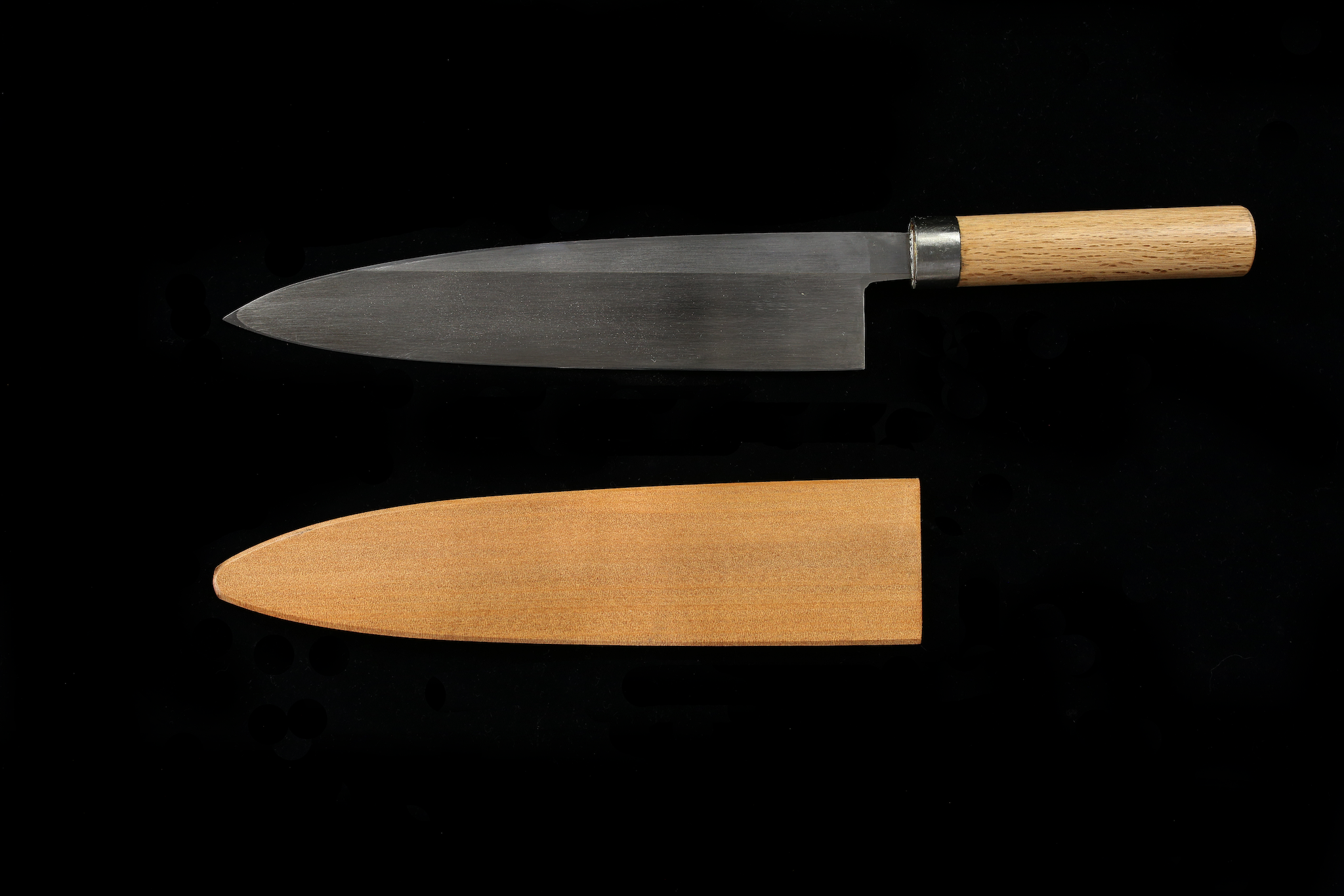 Jin 237mm High Speed Steel Deba with Saya D-28