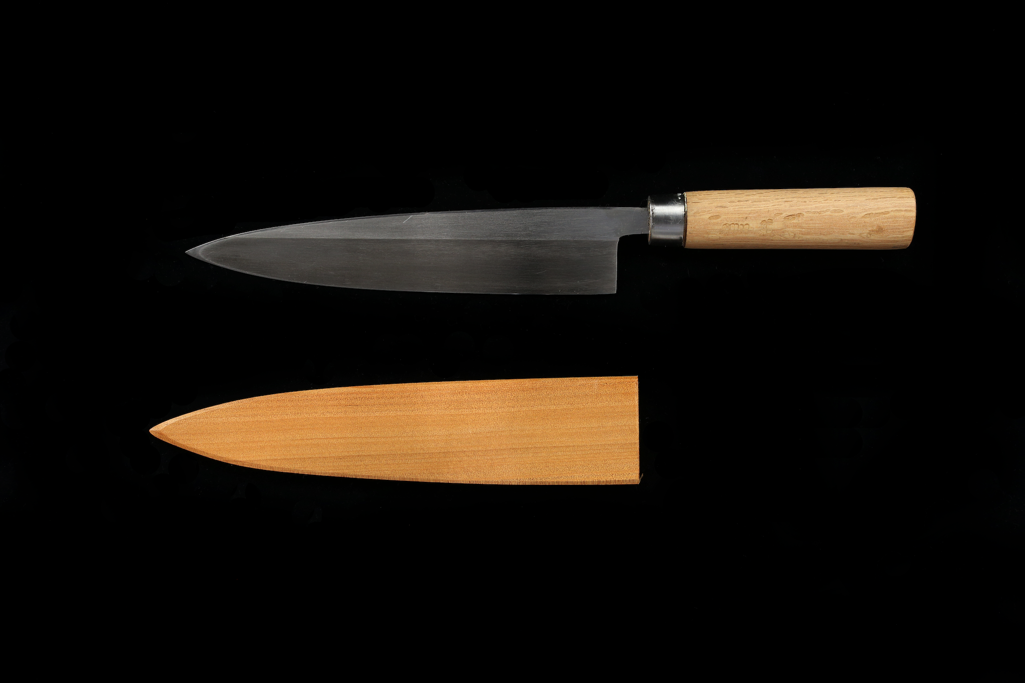 Jin 209mm High Speed Steel Mioroshi Deba with Saya MD-52