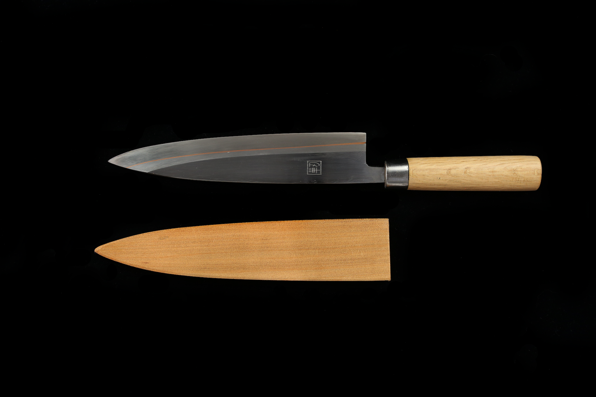 Jin 215mm High Speed Steel Mioroshi Deba with Saya MD-49