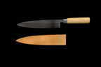 Jin 215mm High Speed Steel Mioroshi Deba with Saya MD-49