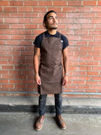 White Bark Workwear Full Cross-Back Apron - Brown