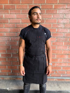 White Bark Workwear Full Cross-Back Apron - Black