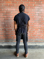 White Bark Workwear Full Cross-Back Apron - Black