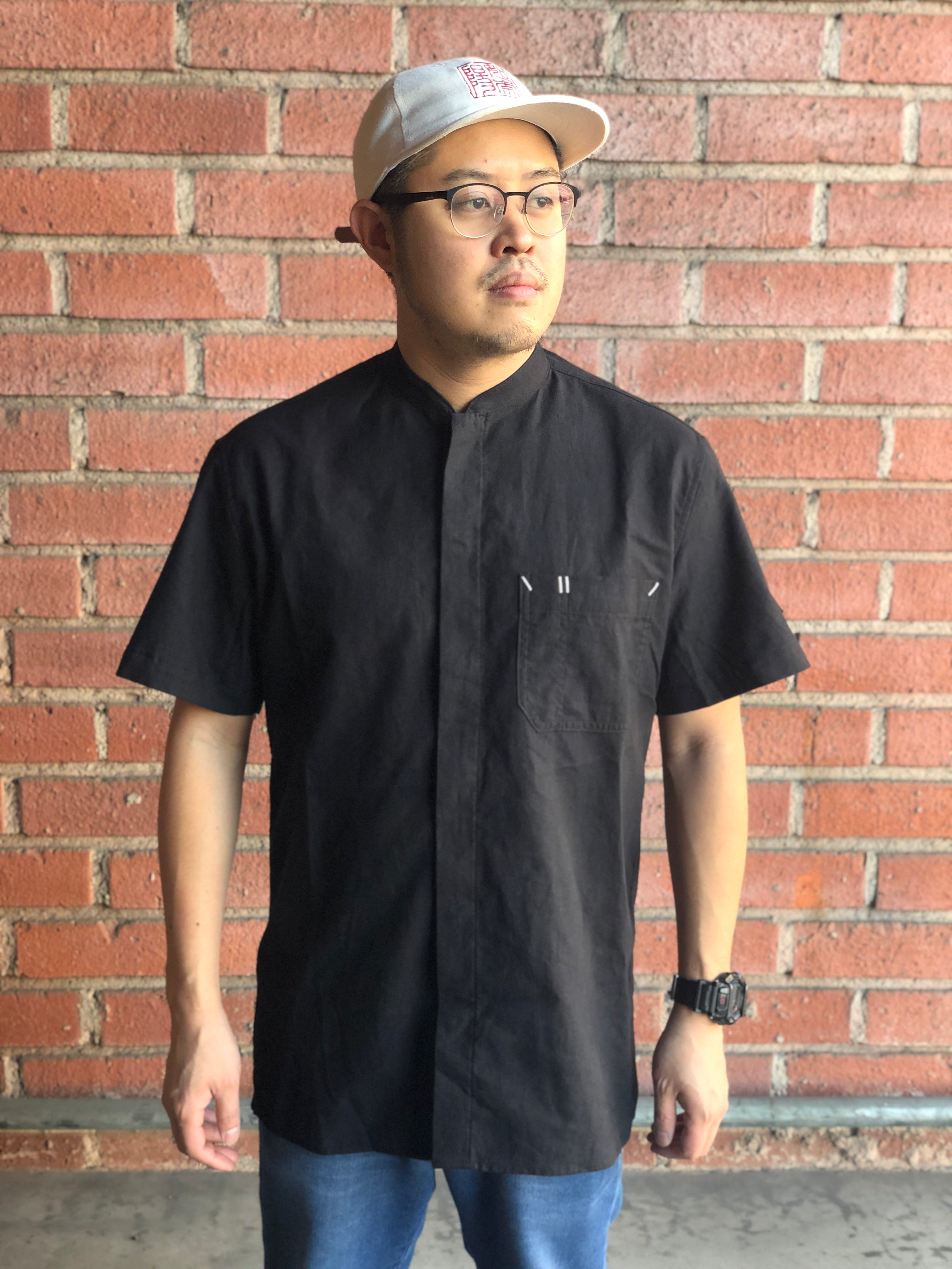 Le Metier, Short-Sleeve Work Shirt - Black