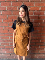 White Bark Workwear Full Cross-Back Apron - Caramel