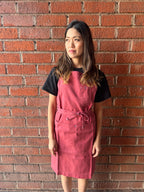 White Bark Workwear Full Cross-Back Apron - Brick Red