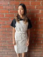 White Bark Workwear Full Cross-Back Apron - Natural
