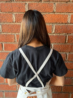 White Bark Workwear Full Cross-Back Apron - Natural
