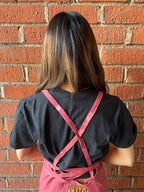 White Bark Workwear Full Cross-Back Apron - Brick Red