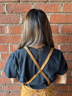 White Bark Workwear Full Cross-Back Apron - Caramel