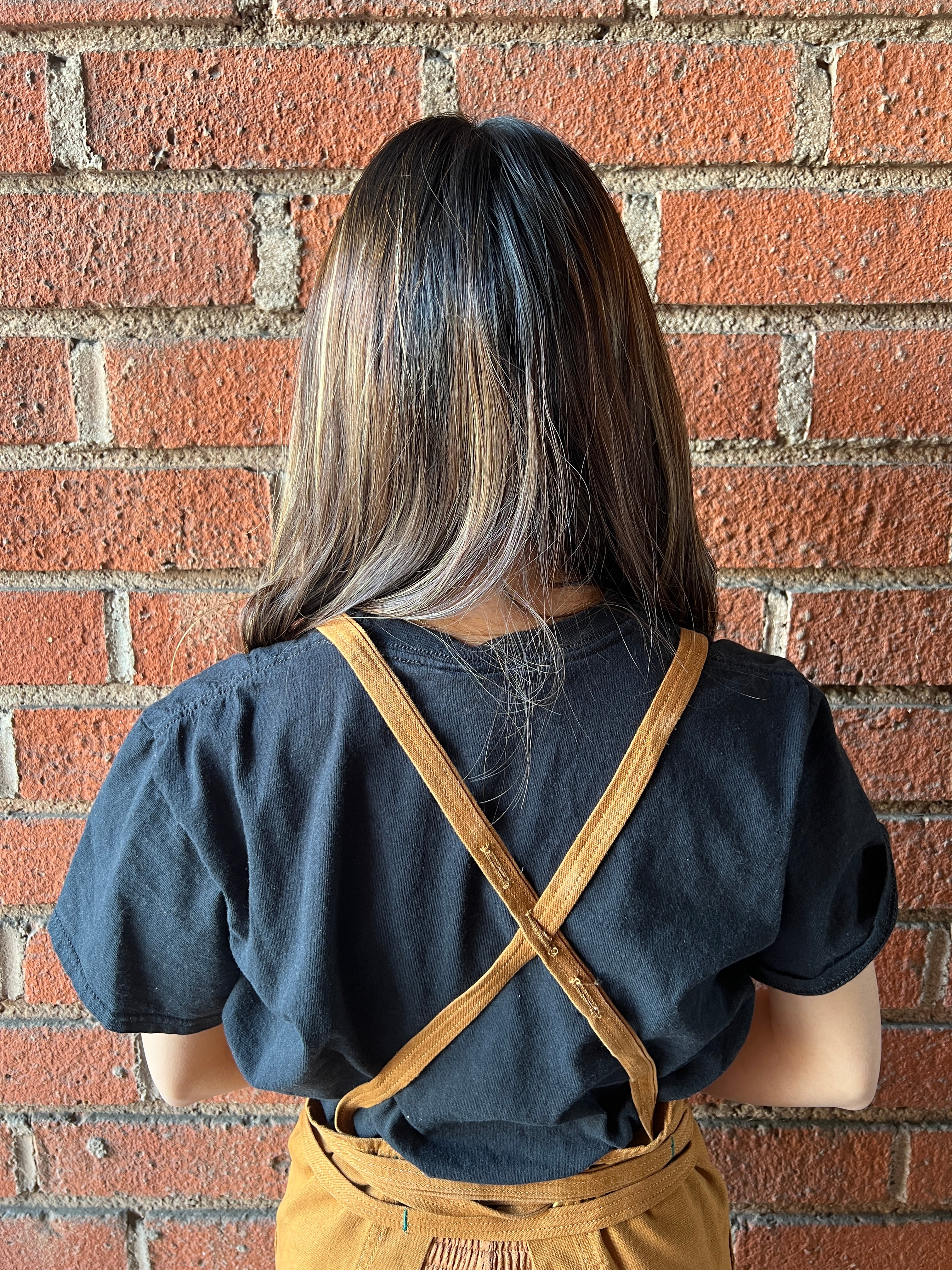White Bark Workwear Full Cross-Back Apron - Caramel
