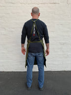 White Bark Workwear Full Cross-Back Apron - Dark Green