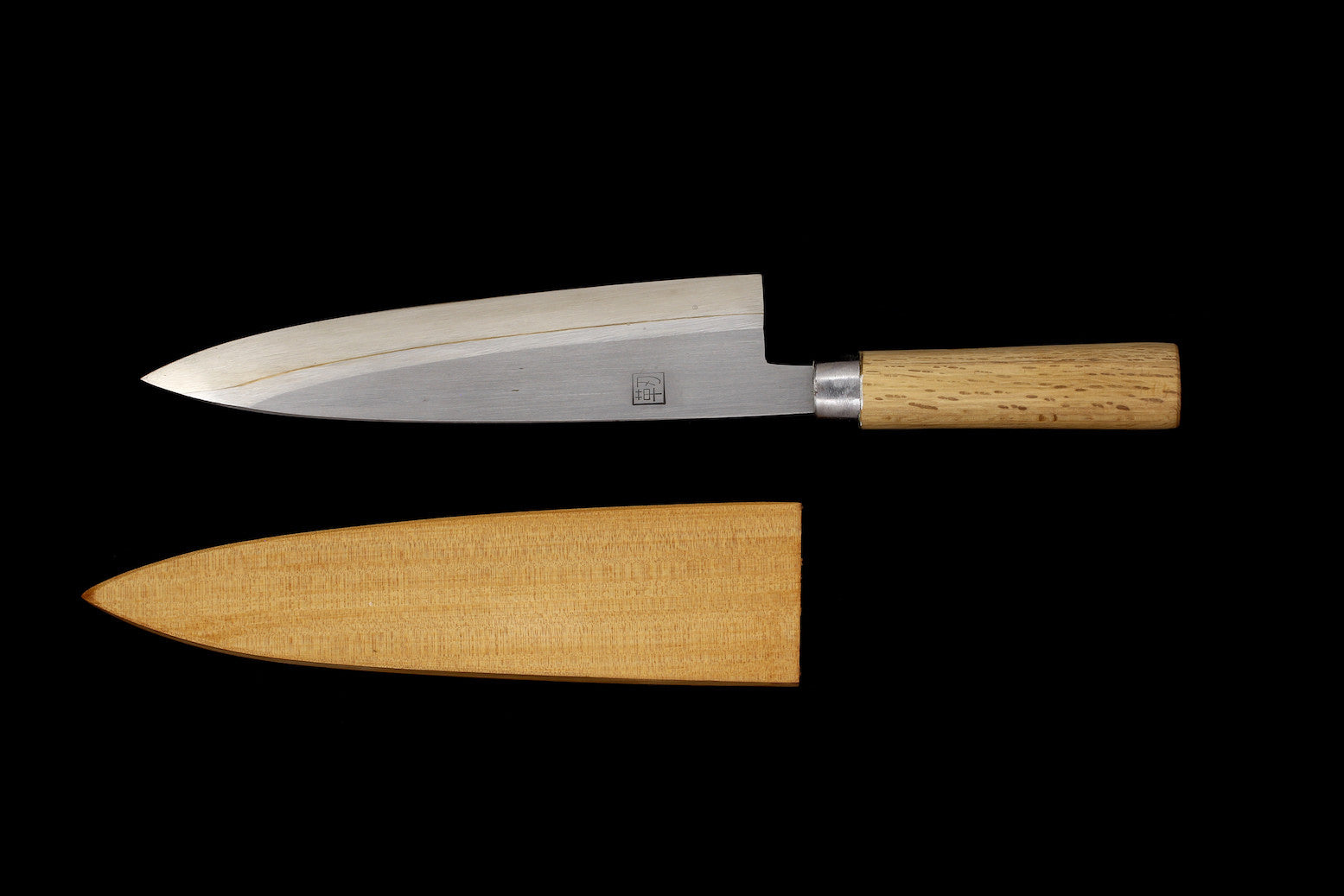Jin 220mm High Speed Steel Deba with Saya D-01