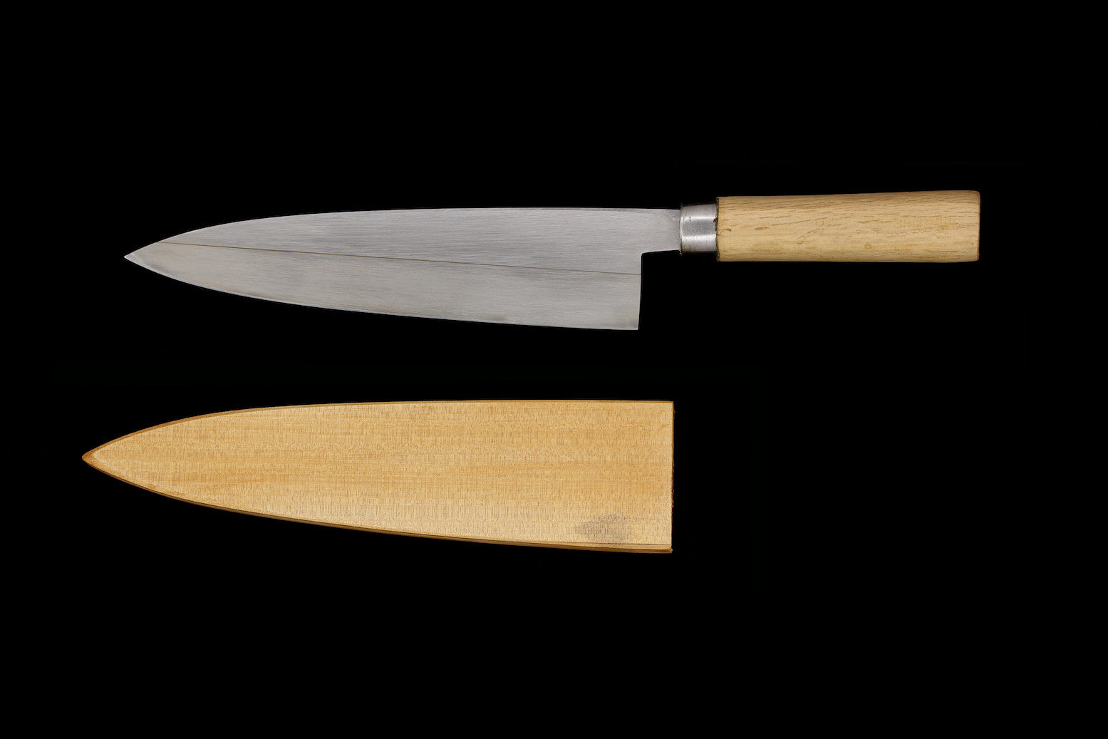 Jin 220mm High Speed Steel Deba with Saya D-01