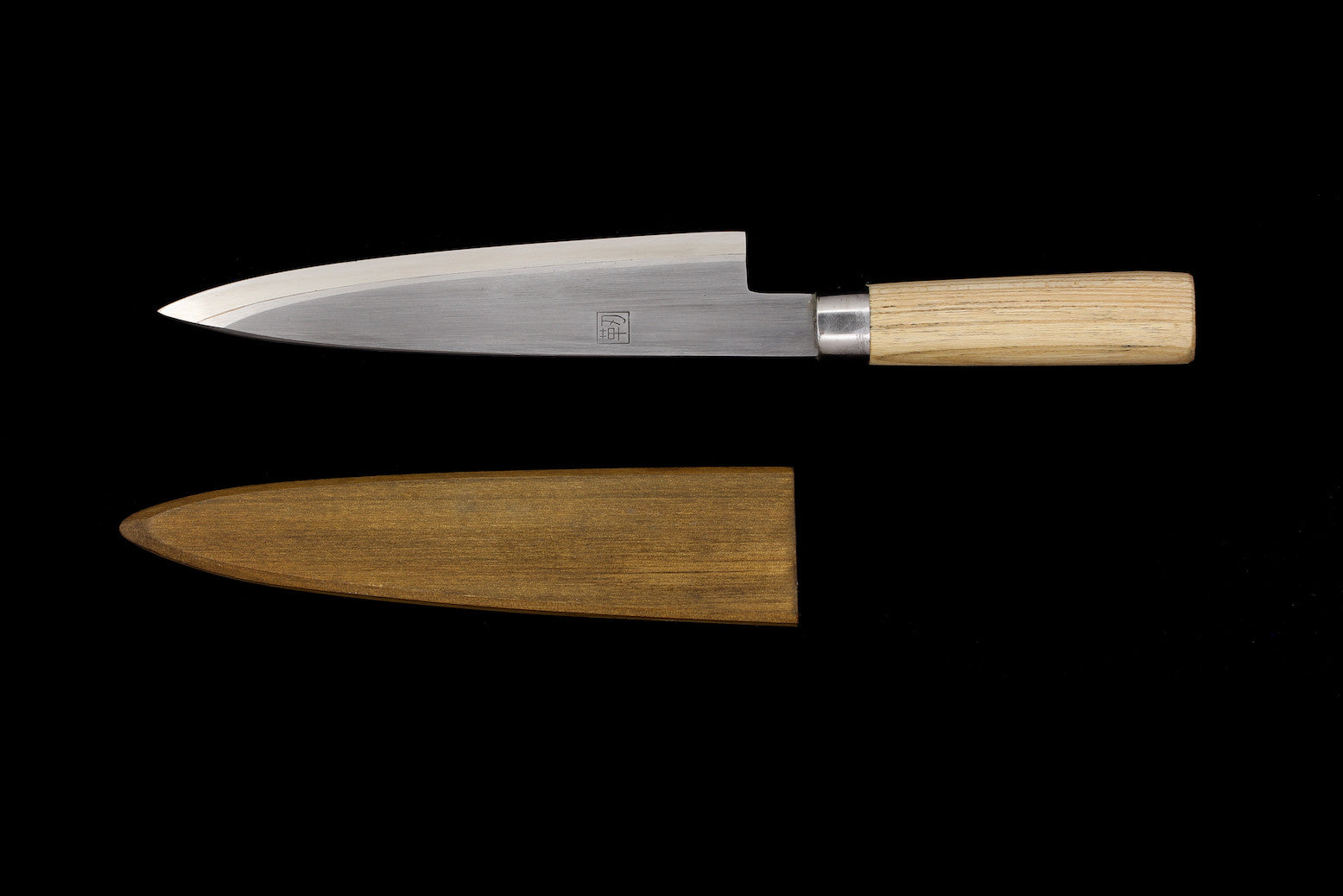 Jin 200mm High Speed Steel Deba with Saya D-10