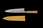 Jin 220mm High Speed Steel Deba with Saya D-03