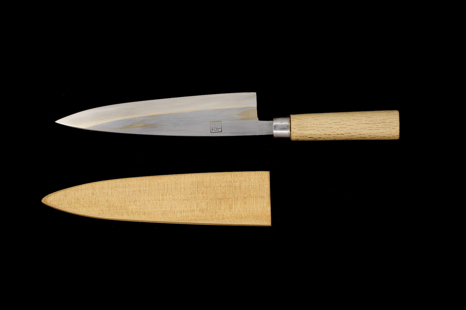 Jin 205mm High Speed Steel Deba with Saya D-06