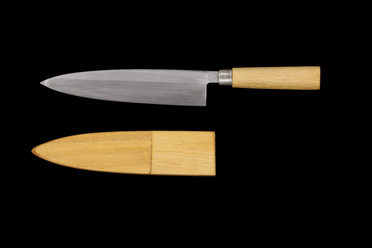 Jin 210mm High Speed Steel Deba with Saya D-08