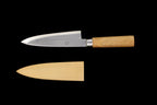 Jin 180mm High Speed Steel Deba with Saya D-09