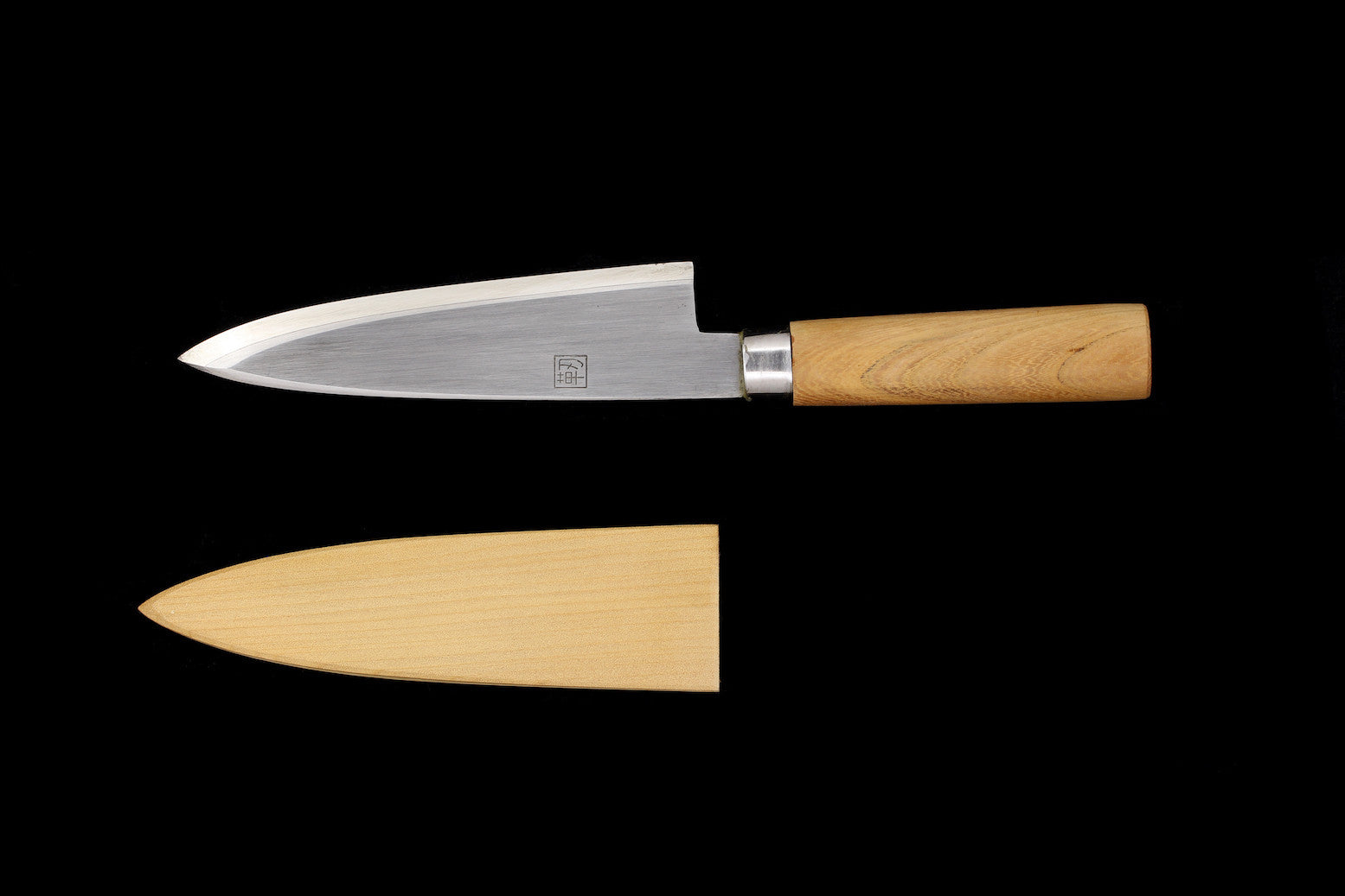 Jin 180mm High Speed Steel Deba with Saya D-09