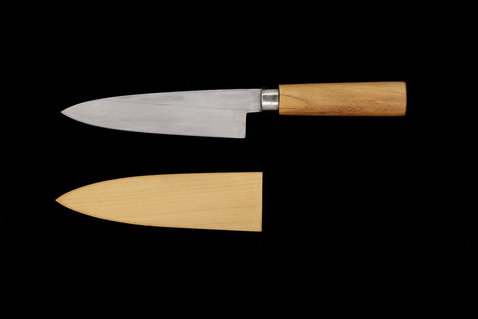Jin 180mm High Speed Steel Deba with Saya D-09