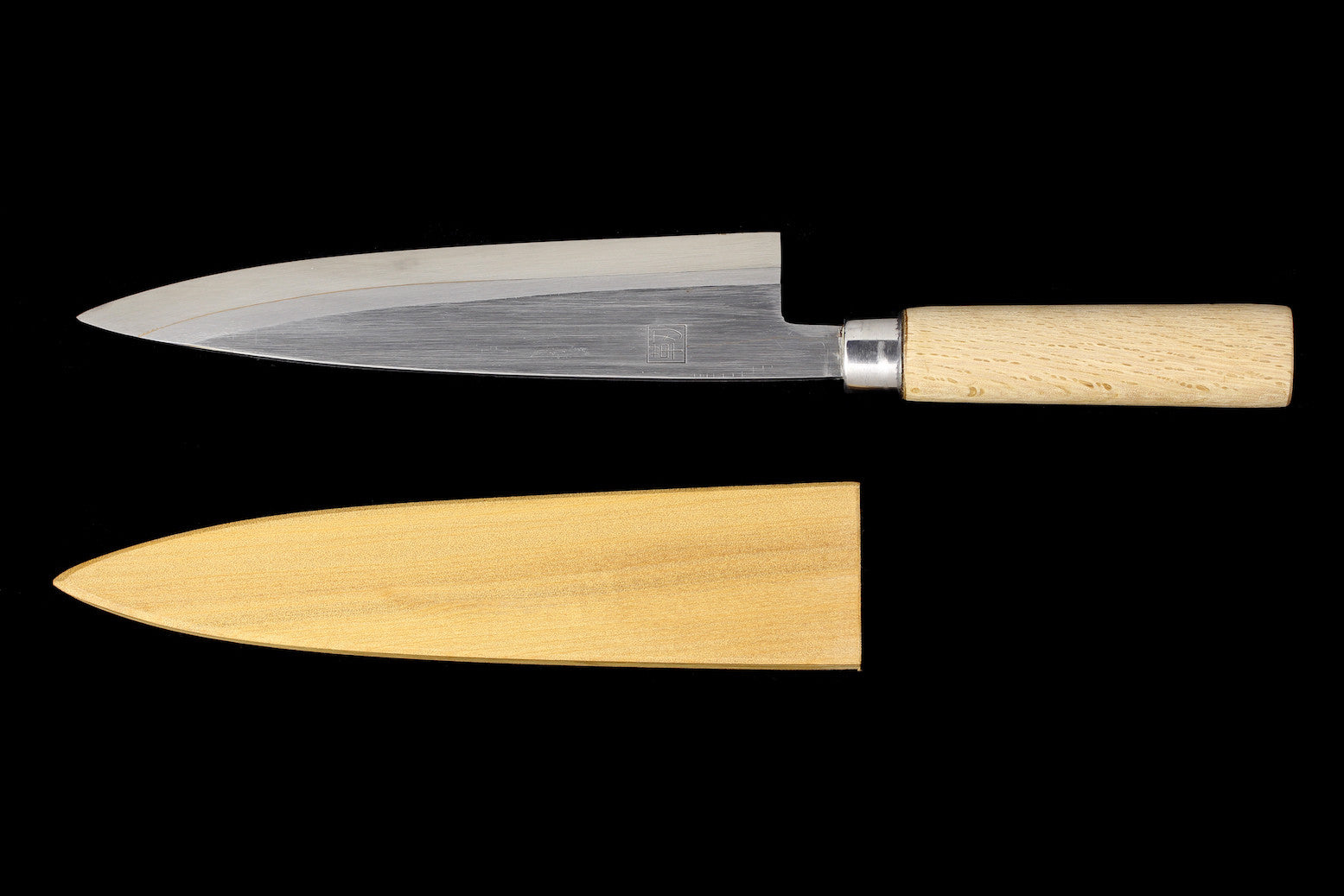 Jin 200mm High Speed Steel Mioroshi Deba with Saya MD-06