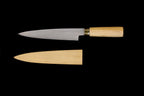 Jin 195mm High Speed Steel Mioroshi Deba with Saya P-19