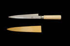 Jin 205mm High Speed Steel Mioroshi Deba with Saya P-48