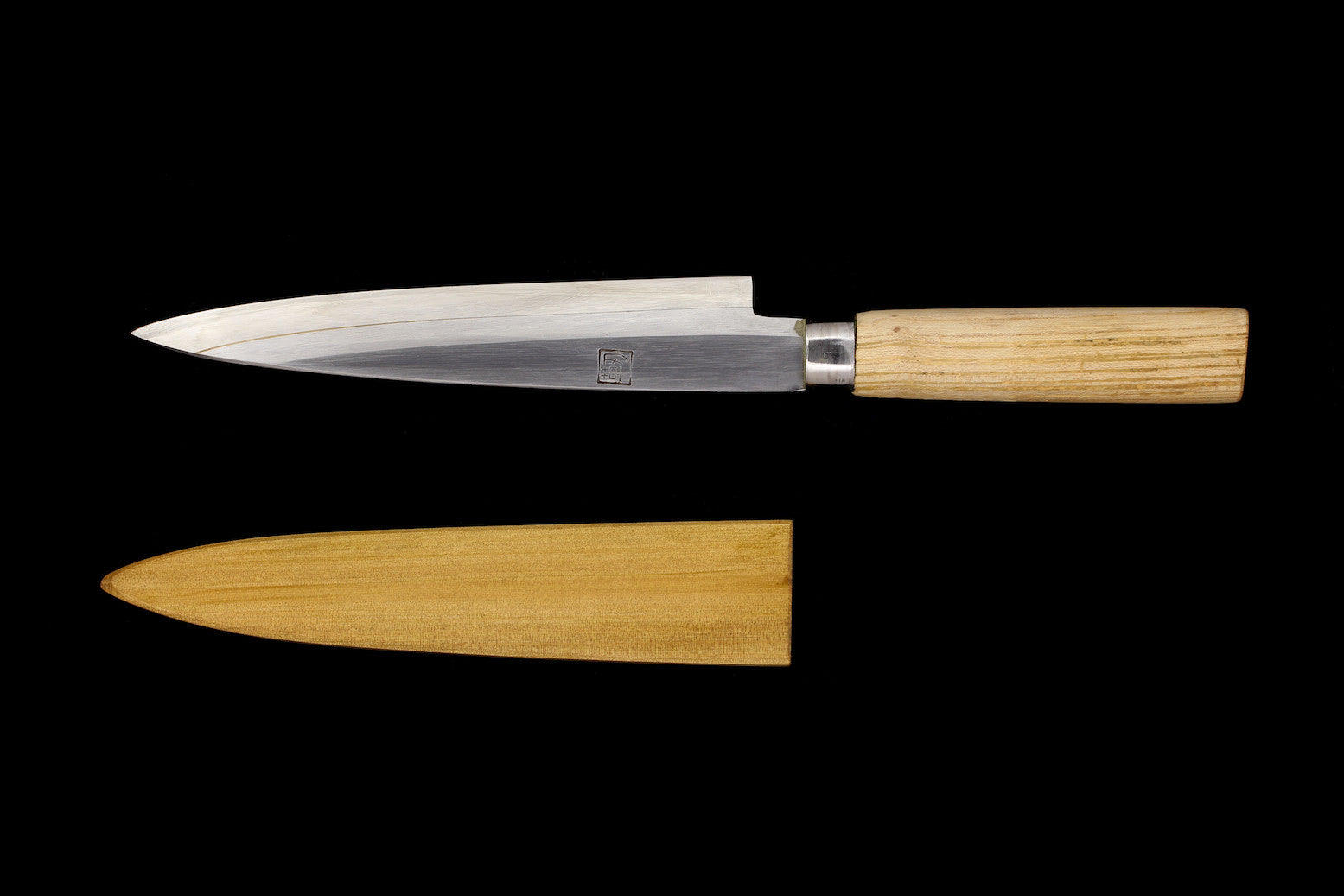 Jin 215mm High Speed Steel Mioroshi Deba with Saya P-06