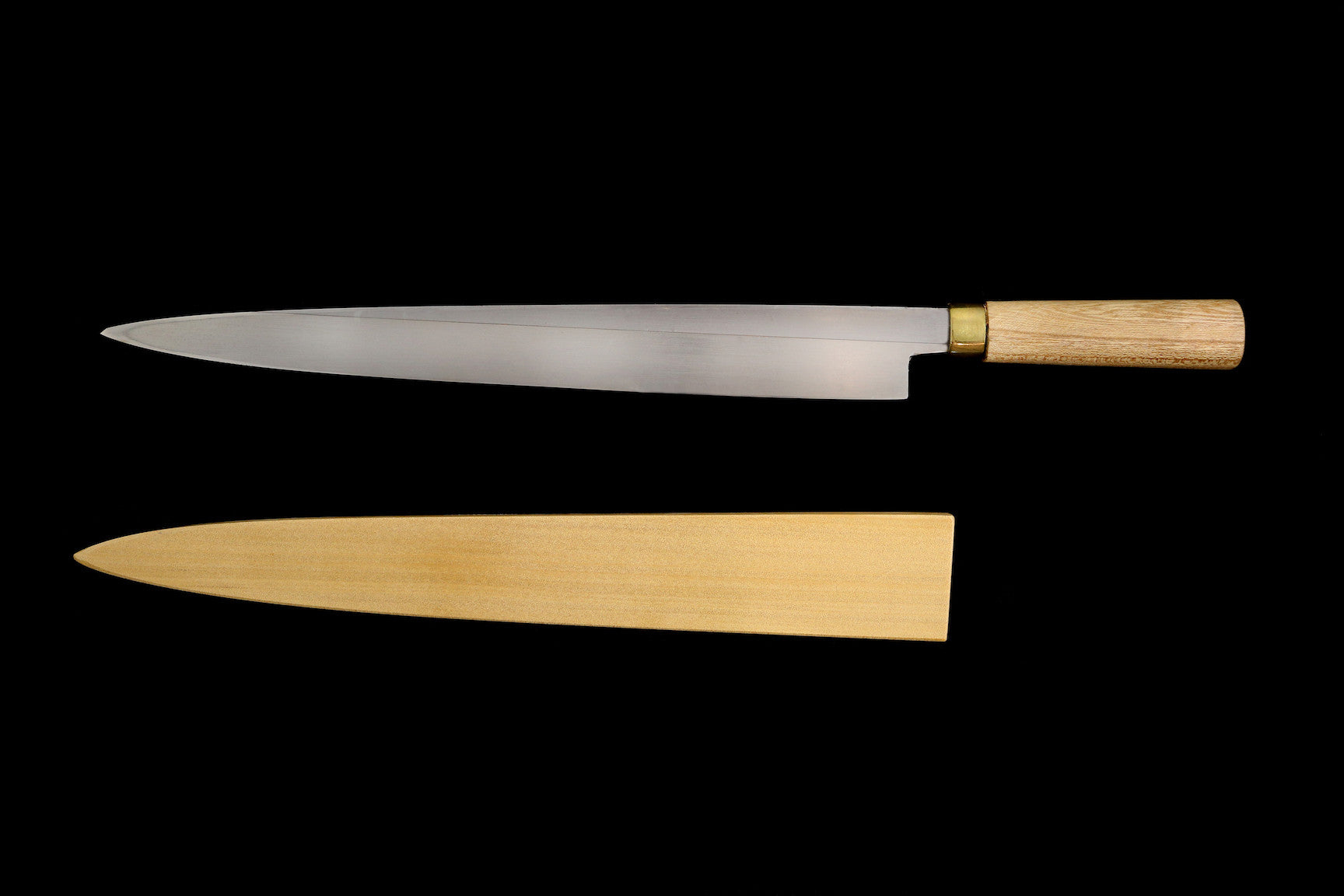 Jin 330mm High Speed Steel Yanagiba with Saya Y-44