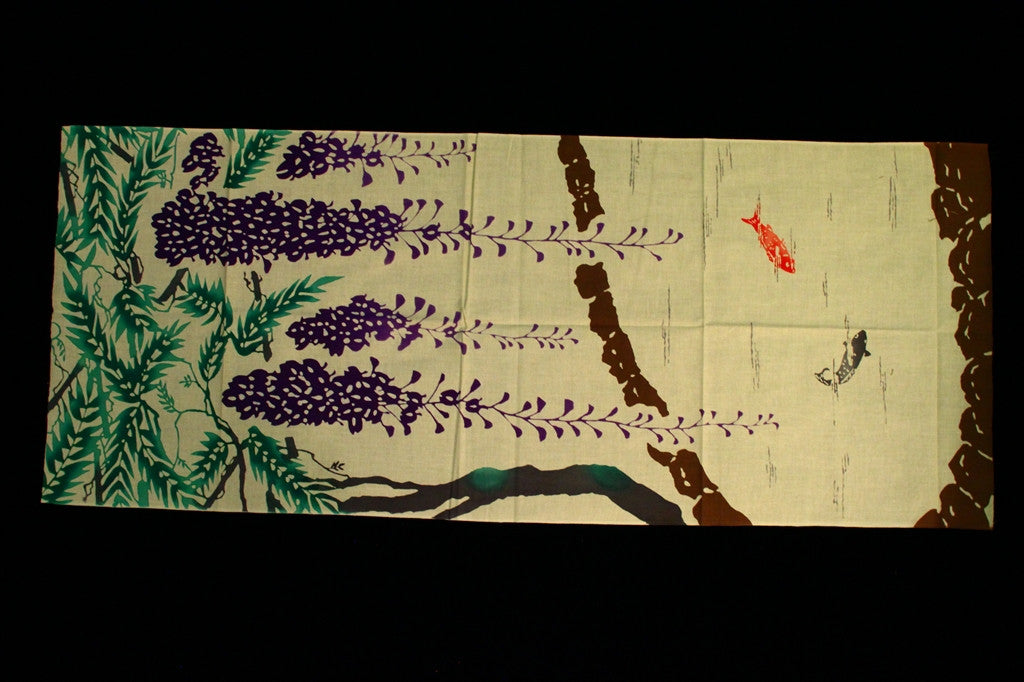 Tenugui - Fuji (Japanese Wisteria Flower)
