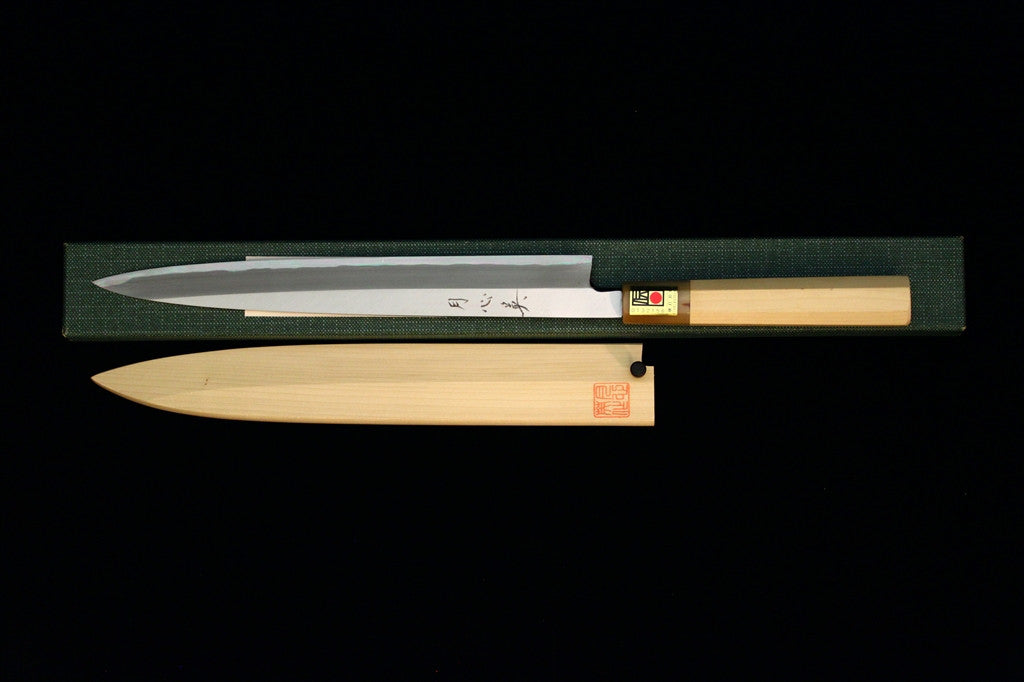 Gesshin Hide 270mm Blue #1 Hon-Kasumi Yanagiba