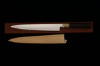 Gesshin Ittetsu 270mm White #2 Honyaki Wa-Sujihiki with Ebony Handle